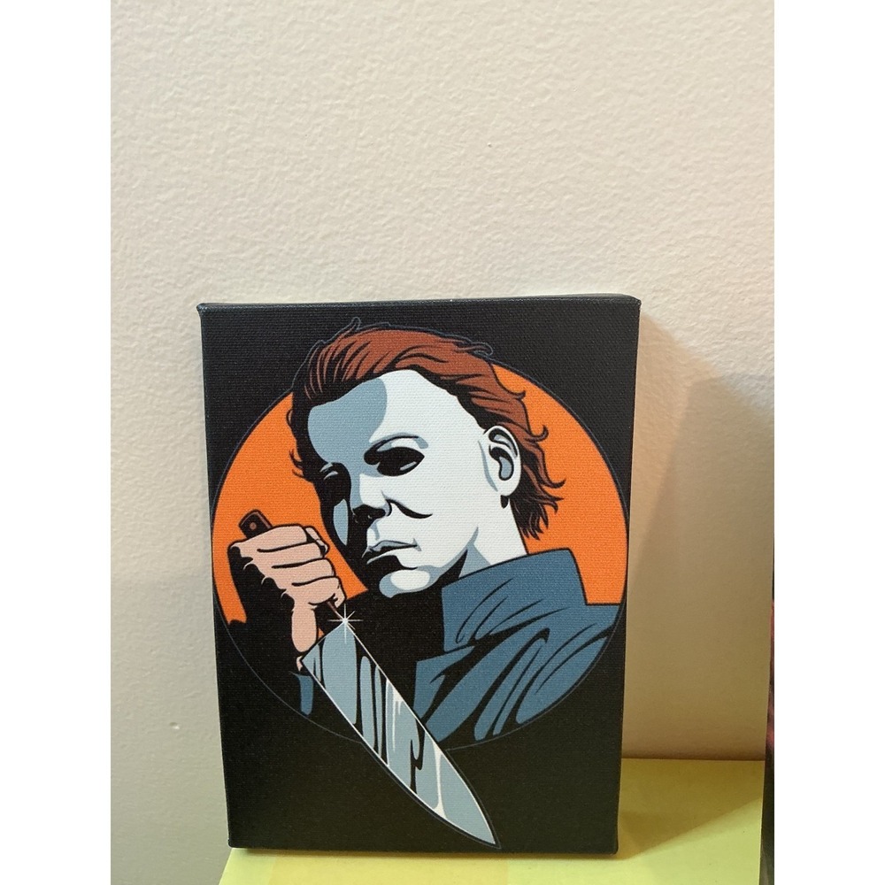 Horror Movie Icons Michael Myers Silver Surfer Canvas Wall Art Set - Picture 5 of 6